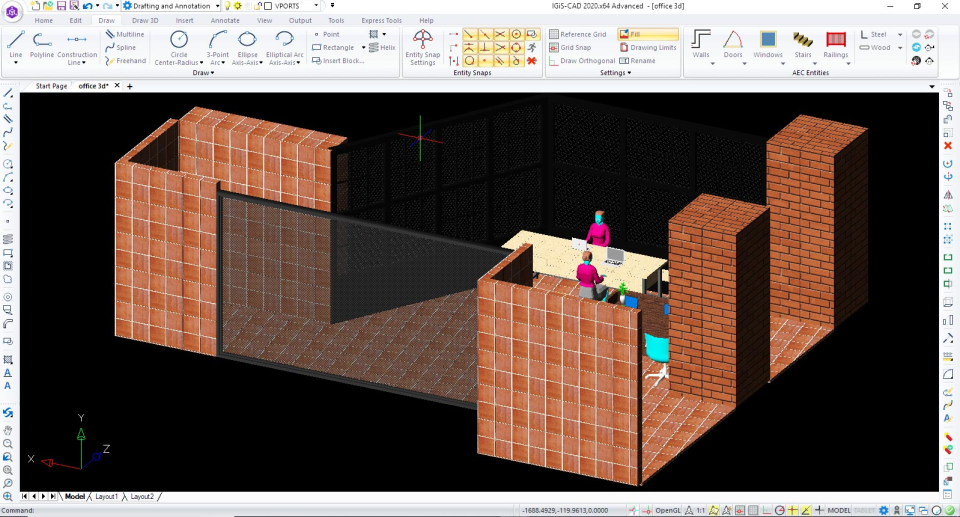 screenshot of IGiS CAD
